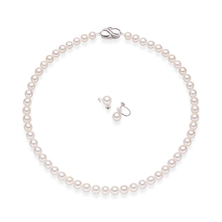 [Limited to 3 items] Akoya pearl necklace & earrings set