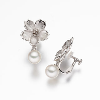 アコヤパールイヤリング（桜） 7.5mm