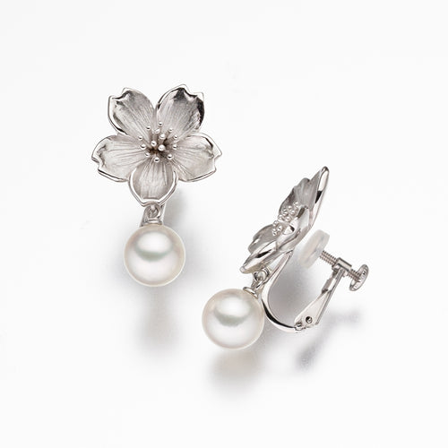 アコヤパールイヤリング（桜） 7.5mm