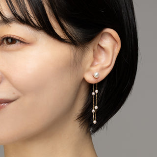 アコヤパールピアス 3.0-6.0/7.0mm 全長パールキャッチ7mm