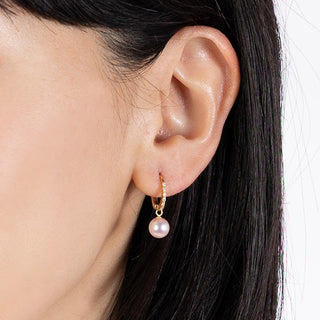 アコヤパールピアス 6.5mm D 0.06ct