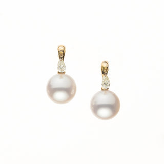 アコヤパールピアス 8.0mm D 0.16ct