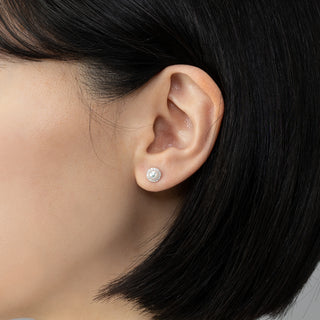 アコヤパールピアス 4.5mm D 0.08ct