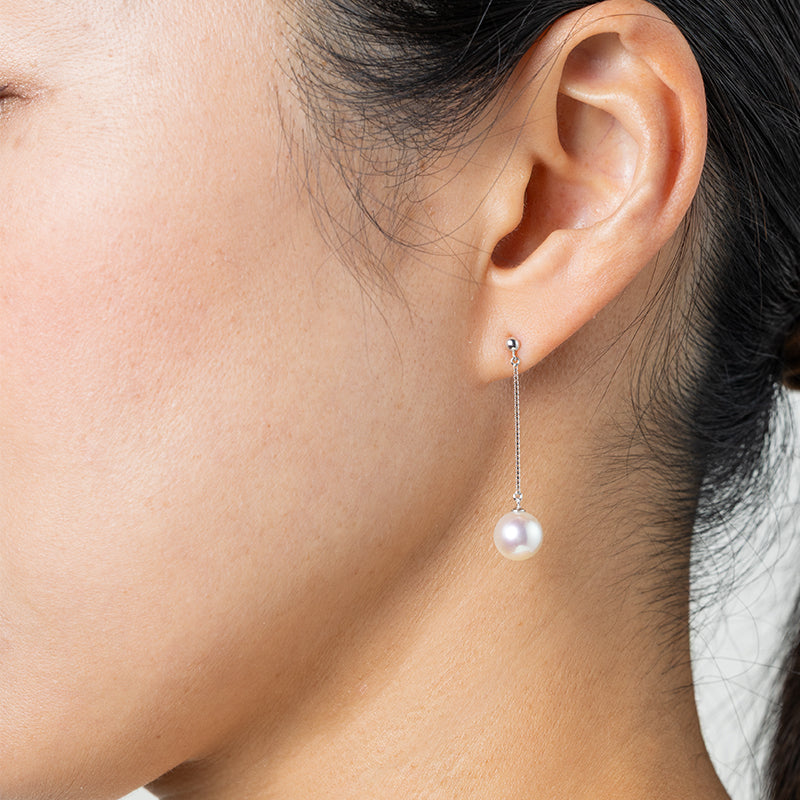 enpen　あこや真珠　大玉8.7mm パールピアス アコヤ真珠 パールピアス イヤリング 8-8.5mm ゴールド