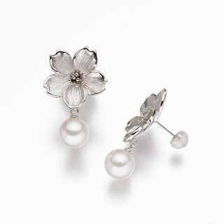 アコヤパールピアス（桜） 7.5mm