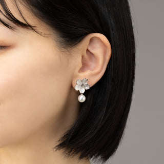 アコヤパールピアス（桜） 7.5mm
