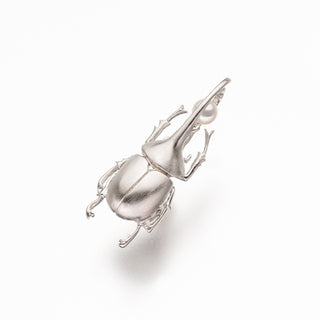 アコヤパールピンブローチ（ヘラクレスオオカブト） 4.0mm D 0.01ct