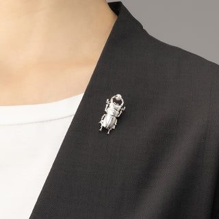 アコヤパールピンブローチ（オオクワガタ） 4.5mm D 0.01ct