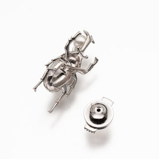 アコヤパールピンブローチ（カブトムシ） 4.5mm D 0.01ct
