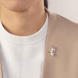 アコヤパールピンブローチ（モンキー1） 7.5mm