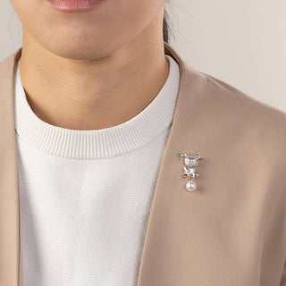 アコヤパールピンブローチ（モンキー2） 7.5mm