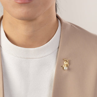 アコヤパールピンブローチ（モンキー1） 7.5mm