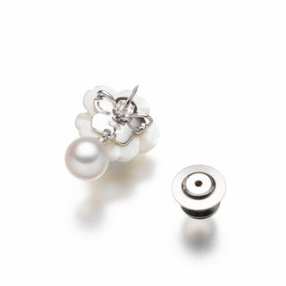 アコヤパールピンブローチ（ネモフィラ） 8.0mm