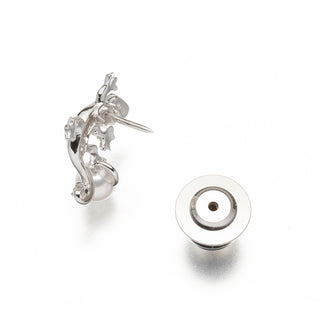 アコヤパールピンブローチ（ヤモリ） 5.5mm D 0.01ct