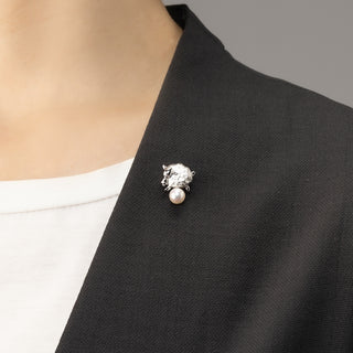 アコヤパールピンブローチ（ひつじ） 6.5mm