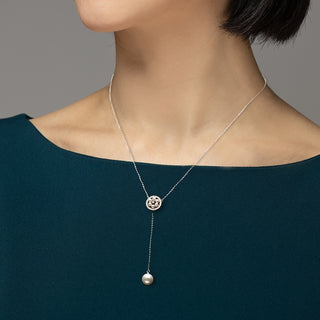 【フロール・デ・リマ】アコヤパールペンダント 2.5/7.5mm D 0.11ct 全長約50cm