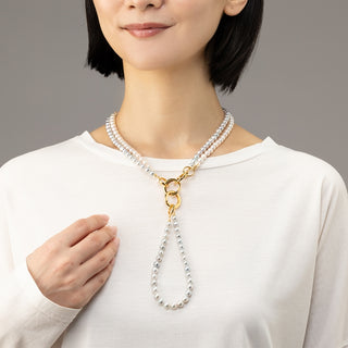 【オンラインショップ限定】アコヤパールネックレス （参考サイズ）約6.0～7.5mm 全長約26／45／46cm