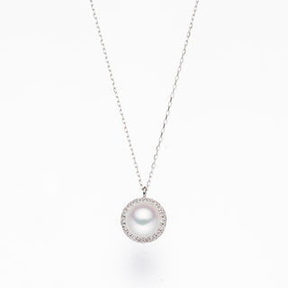 アコヤパールペンダント 5.5mm D 0.05ct 全長40cm