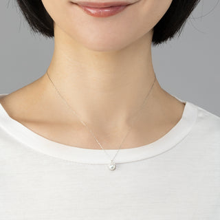 アコヤパールペンダント 5.5mm D 0.05ct 全長40cm