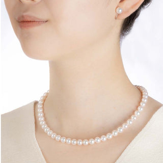 [Limited quantity] Akoya pearl necklace and earrings set Necklace: 7.0mm Earrings: 7.5mm