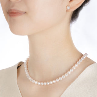 [Limited quantity] Akoya pearl necklace and earrings set Necklace: 7.5mm Earrings: 8.0mm