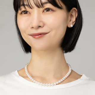 【オンラインショップ限定】アコヤパールネックレスイヤリングセット ネックレス：7.5mm イヤリング：8.0mm