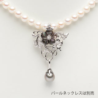 Black pearl brooch 10.0mm