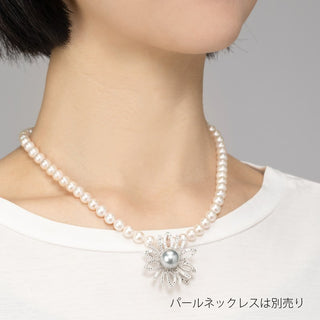 黒蝶パールブローチ 11.7mm
