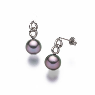 【nonbinary】黒蝶パールピアス 10.7mm