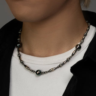 【オンラインショップ限定】nonbinary FLOW　黒蝶パールネックレス 約10.0mm 全長約45cm