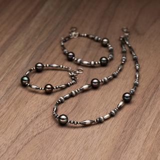 【オンラインショップ限定】nonbinary FLOW　黒蝶パールネックレス 約10.0mm 全長約45cm