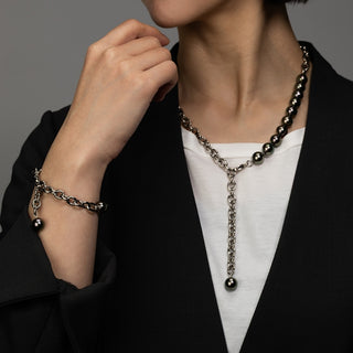 【nonbinary】黒蝶パールネックレス 10.0-11.0mm 全長約57cm