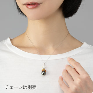 黒蝶パールペンダントトップ 11.4ｍｍ
