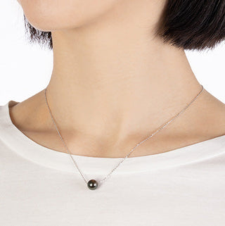 黒蝶パールペンダント 8.0mm 全長45cm