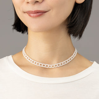 淡水パールデザインネックレス 淡水3.0mm 全長約36cm