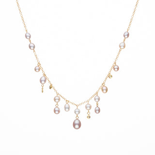 淡水パールネックレス D 0.07ct 全長約45cm