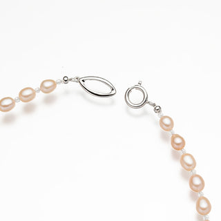【オンラインショップ限定】淡水パールデザインネックレス・ピアスセット 全長43cm