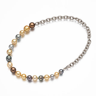 [nonbinary] South Sea multi-pearl bracelet 8.9-12.4mm total length approx. 45cm