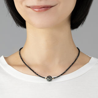 黒蝶カーブドパールペンダント