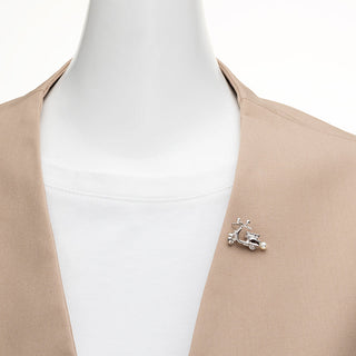 Akoya 珍珠别针胸针（自行车）4.0 毫米 D 0.01ct