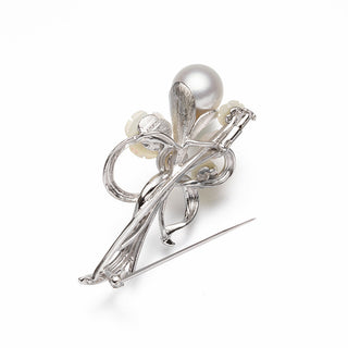 White Butterfly Pearl Brooch 11.0mm White Butterfly Shell