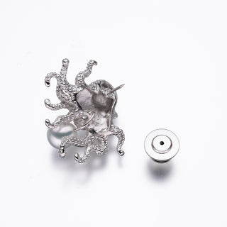 白蝶パールピンブローチ（オクトパス） 8.5mm