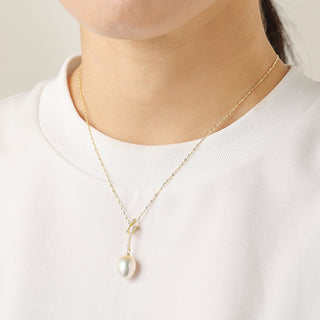 白蝶パールペンダント 11.0mm 全長45cm