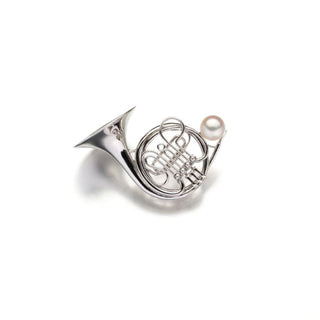 Akoya pearl pin brooch (horn) 5.0mm