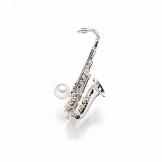 Akoya pearl pin brooch (saxophone) 5.0mm